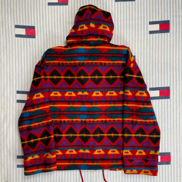 Vintage Climate Zone Colorful pattern Hooded Fleece jacket - Picture 2 of 6